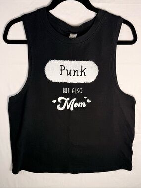 Alternative Punk But Also Mom Graphic Muscle Tank Top Size L